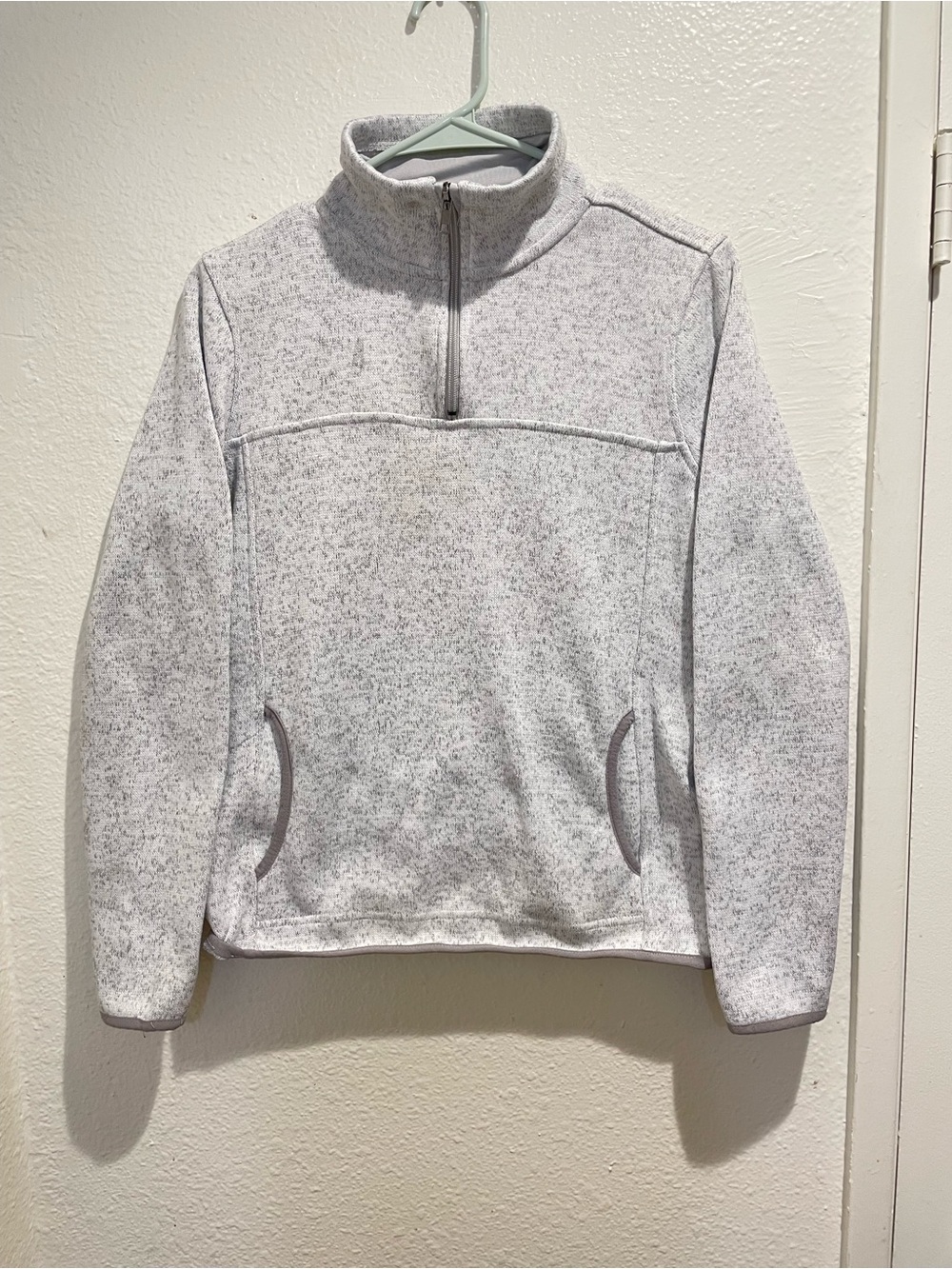 🌟 Thread & Supply Cozy Sweater Fleece 1/4 Zip Pullover Jacket Gray S